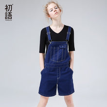 Load image into Gallery viewer, Toyouth Jeans Jumpsuit Women 2019 Summer Casual Shorts Romper Femme Denim Short Jumpsuit With Pocket