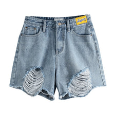 Load image into Gallery viewer, Toyouth Shorts Jeans for Women Summer Fashion Ladies Sexy Mini Short Femme Ripped Hole Denim Shorts with High Waist Denim Shorts